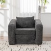 Okak Modern Foldable Single Sofa Chairs with Armrest & Backrest,Chenille Fabric Floor Mattress Couch for Living Room,Apartments - 2 of 4