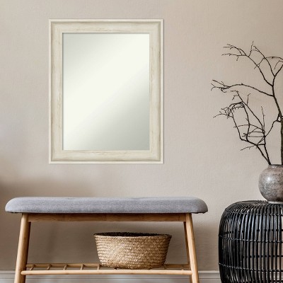Regal Birch Cream Rustic Whitewash Bathroom Vanity Mirror 22.75x28.75in