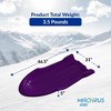 Machrus Frost Rush Snow Sled for Toddler, Kids, and Adults - Large Plastic Rocket Shaped Torpedo Snow Sled for Winter Sledding - 2 of 4