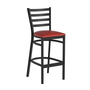 Flash Furniture Ladder Back Metal Restaurant Barstool - 1 of 4