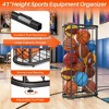 MOEPISY 41-Inch Large Ball Storage, Freestanding & Wall Mount Basketball Holder Rack - 2 of 4