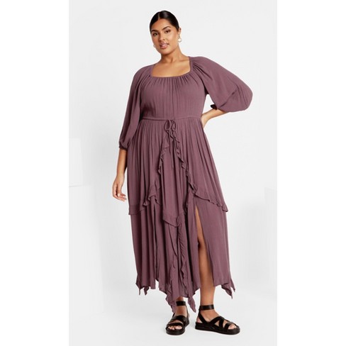 Women's Plus Size Arzel Dress - dusty mauve | CITY CHIC - image 1 of 4