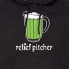 Men's - Instant Message - Relief Pitcher Green Beer Graphic Fleece Pullover Hoodie - 2 of 4