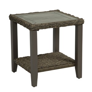 Living Accents Rochdale Brown Square Stone Side Table - 1 of 1