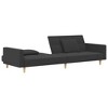 vidaXL 2-Seater Sofa Bed-Loveseat-Couch with Two Pillows, Multi-Functional Fabric Daybed, Dark Gray - 4 of 4