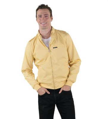 Members Only Men's Original Iconic Racer Jacket - Medium, Soft Yellow ...