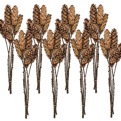 Yukimo Set of 3 Brown Pumpkin Decor, 8.3x8.3x5.5 Inch Fall Harvest Ornaments for Thanksgiving and Festival Tabletop Displays