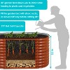 Sunnydaze Large Oval Steel Raised Garden Bed - Stand-Up Height - 62.5" W x 32" H - 4 of 4