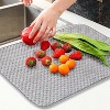 BRINJOY Dish Drying Mat, 23.6 x 17.7 inch Absorbent Dish Drainer Kitchen Counter Mat, Gray - 3 of 4