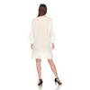 Women's Sheer Crochet Knee Length Cover Up Dress - White Mark - image 3 of 4