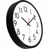 4 Pack Black Wall Clock 12 Inch Silent Non Ticking Quartz Round Analog Classic Modern Home Office Classroom School - 3 of 4