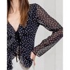 Women's Polka Dot Ruffle Blouse - MOON RIVER - 2 of 2