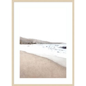 Amanti Art Neutral Beach by Melloi Art Prints Wood Framed Wall Art Print - 1 of 4