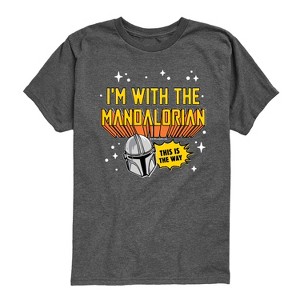 Boys' - The Mandalorian - Im With Mando Short Sleeve Graphic T-Shirt - 1 of 4