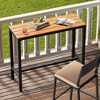 Crestlive Products Outdoor Bar Table Rectangle Patio Counter Height Table High Pub Table with Waterproof Top and Sturdy Metal Frame - 2 of 4