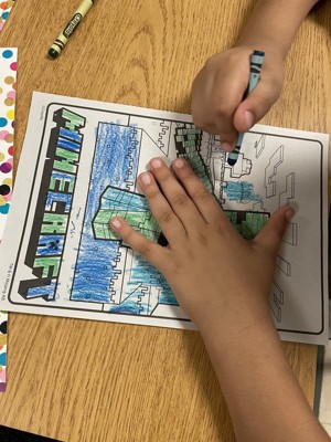 Crayola 96pg Minecraft Coloring Book With Sticker Sheet : Target