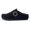 CUSHIONAIRE Haven Genuine Leather Clogs for Women – Faux Fur Lined  Slip-On Womens Shoes with Cork Footbed and Adjustable Buckle - 3 of 4