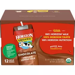 Horizon Organic 1% Lowfat UHT Chocolate Milk - 12ct/8 fl oz Boxes