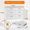 6 Drawer Double Dresser,Modern Farmhouse Chest of Drawers for Bedroom, Wide Accent Dressers Organizer - 2 of 4