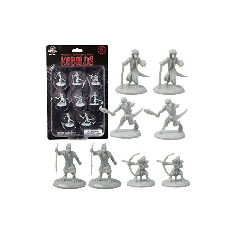 Monster Protectors Unpainted Fantasy Kobold Mini Figures for D&D - 1", 8 Pieces, 1 of 7