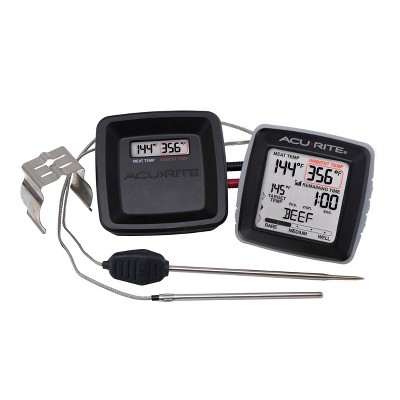 AcuRite Digital Meat Thermometer with Wireless Display Black