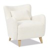 Lune 30" Curved Arm Accent Chair with Lumbar Pillow - 3 of 4