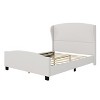 Merax Wingback Linen Upholstered Platform Bed - 3 of 4