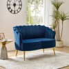 Savier 50.2" Contemporary Velvet Living Room and Bedroom Tufted Loveseat | KARAT HOME - 3 of 4