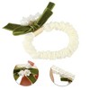 Unique Bargains Women's Fashion Elegant Bell Orchid Hair Hair Ties Green Beige 1 Pc - 3 of 3