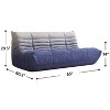 SYFERLORY Armless 3-Seat Togo THREE Seater Large Bean Bag Sofa - 2 of 4