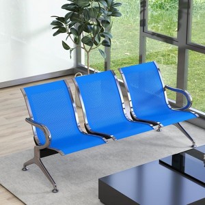 Kinsuite Waiting Room Bench - Waiting Room Chairs with Arms Airport Reception Bench - 1 of 4