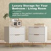Resenkos 2 Drawer Bedroom Nightstand Set of 2 with Gold Metal Handle and Legs,  Bedside Table - 3 of 4