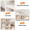 7 Cubby Kids Bookshelf Toy Storage Organizer White Bookcase Toddlers Playhouse Cabinet Shelf for Boys Girls Wooden Cubby Storage Toy Shelf - 3 of 4