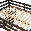 NicBex Full/Queen Size Wood Loft Bed with Built-in Desk,Safety Guardrails and Ladder for Kids Teens Adults - 4 of 4