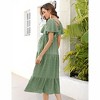 Clearlove Maternity Dress Women's V Neck Short Sleeve Smocked Ruffle Tiered Dress - 4 of 4