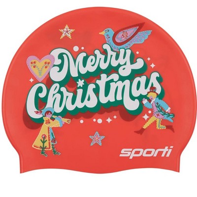 Sporti Christmas Countdown Silicone Swim Cap