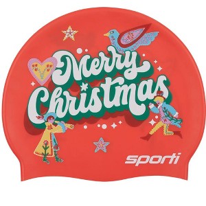 Sporti Christmas Countdown Silicone Swim Cap - 1 of 4