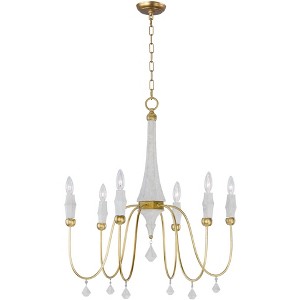 Maxim Lighting Claymore 6 - Light Chandelier in  Claystone/Gold Leaf - 1 of 1