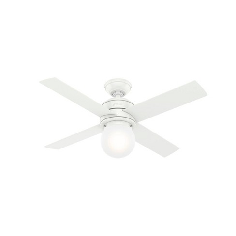 44 Hepburn Ceiling Fan With Wall Control White Includes Led Light Bulb Hunter Target - Hunter Ceiling Fan Light Flickers Off