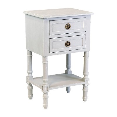 target white bedside table