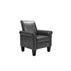 Modern Accent Chair, Faux Leather Comfy Reading Armchair, Upholstered Single Seat Sofa Chair With High Backrest for Living Room Bedroom Office - 2 of 4