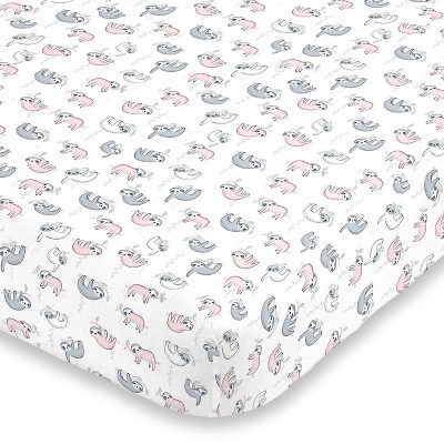 sloth crib sheet