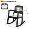 Karl Home | 36 in. Solid Wood Outdoor Rocking Chair with Cushion - 2 of 4
