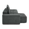 108" Linen L-Shaped Modular Sectional Sofa with No Assembly Required, Wide Deep Seat and Convertible Floor Design - 3 of 4