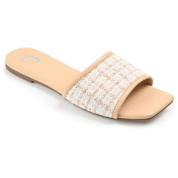 Journee Collection Womens Mikala Slide Low Block Heel Sandals