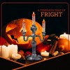 Skeleteen Haunted Halloween Candelabra Prop - LED Light up Skull Indoor Candelabra Candlesticks Holder Home Decoration for Halloween - image 4 of 4