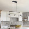 LLHZSY 3-Light Water Ripple Glass Linear Pendant Light, 36 1/5" Industrial Metal Island Chandelier for Kitchen, Dining Room - 2 of 4