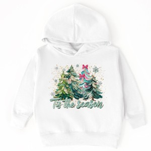 Tis The Season Painted Trees - Toddler Hoodie - 1 of 4