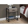 Monarch Specialties Accent Table Side End Nightstand Lamp Living Room Bedroom Laminate Black Transitional - 3 of 4