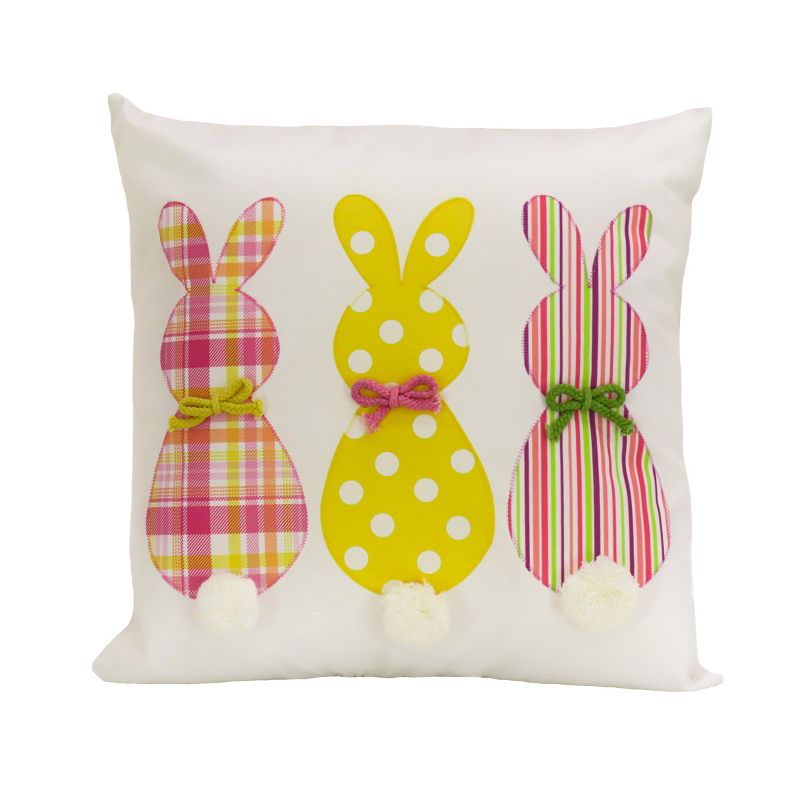 National Tree Company Bunny Trio Decorative Pillow, Cream, Easter Collection, 16 Inches, 1 of 5
